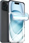 [2 Pièces Protection Ecran Pour Iphone 15 Plus, Tpu Film Souple D'hydrogel Protection [Protection Maximale][Sans Bulles] [Anti-Rayures]