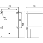 Sikkerhetstransformator LF96CH-22024GS 230V/24VAC 300VA