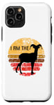 Coque pour iPhone 11 Pro I Am The G.O.A.T. Greatest of All Time Vintage Retro Sunset