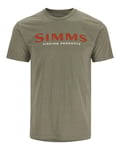 Simms Logo T-Shirt Simms Orange/Mili XXL Behagelig bestselger logo T-skjorte