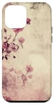 Coque pour iPhone 12 mini Rose grunge douce subtile florale vintage