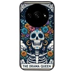 Coque noire pour Redmi A3 tete de mort drama queen