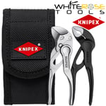 KNIPEX Mini Pliers Set XS Belt Tool Pouch 100mm Cobra Water Pump Wrench