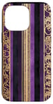 Coque pour iPhone 14 Pro Max Housse de Bible Violet Art Déco Rayures Faith Over Fear