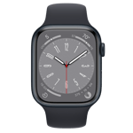 Refurbished Apple Watch Series 8 GPS, 45mm Midnight Aluminium Case with S/M Midnight Sport Band