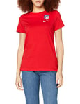 Nike ATM W NK Tee Evergreen Crest T-Shirt Femme, Sport Red, FR : M (Taille Fabricant : M)