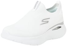 Skechers Femme GO Run Lite Aurora Sky, Textile Blanc Bordure Noire, 41 EU