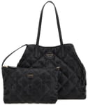 Guess Vikky Tote Peony Large Womens Shopper Bag In Black