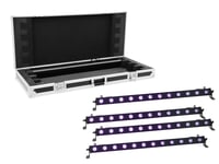 Set 4x LED BAR-12 UV Bar + Case