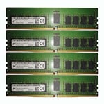 4x 16GB Micron 1Rx4 PC4-21300 DDR4 2666Mhz 288Pin DIMM ECC SERVER Memory RAM