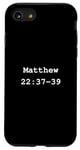 iPhone SE (2020) / 7 / 8 Christian faith holy bible verses typeset Matthew 22:37-39 Case