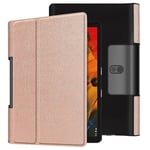 Rose Gold -Yhteensopiva Lenovo Yoga Smart Tab Custer Texture -Nahkakotelon Kanssa