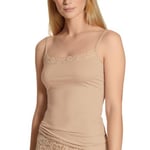 Calida Natural Comfort Lace Spaghetti Top Beige bomull X-Small Dam