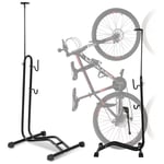 EINFEBEN Support à vélos Râtelier Vélo au Sol en pour 1 Vélos, Rangement de Support Bicyclette de Jardin ou Garage réglable Noir