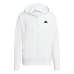 adidas Hettegenser Z.N.E. Woven Full Zip - Hvit, størrelse X-Small