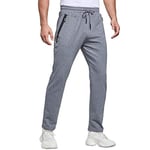 JustSun Jogging Homme Survetement Pantalons de Sport Homme Sportswear Training Bas Jogging Coton Running Jogger Pant Gris S