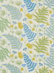 John Lewis Laurel Embroidered Furnishing Fabric, Tranquil Blue