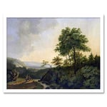 Artery8 Francois Roos View In The Harz Mountains Painting Art Print Framed Poster Wall Decor 12x16 inch