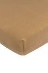 Meyco Home Basic Drap-Housse uni en Jersey pour lit Double (Drap Plat en Jersey Doux de qualité, 100% Coton, grâce à Un Bord élastique, Dimensions : 160 x 210/220 cm) Caramel