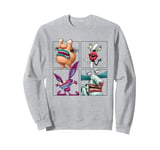 Aaahh!!! Real Monsters Front Back Character Grid Nickelodeon Sweatshirt