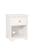 Pottery Barn Kids Fillmore Single Drawer Wooden Bedside Table, Simply White