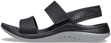 Crocs Women's Literide 360 Sandal W Clog, Black Light Grey, 3 UK