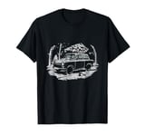 Vintage car Santa Christmas tree on the roof T-Shirt