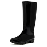 Polar Boot Womens Original Tall Muck Winter Snow Waterproof Rain Wellingtons Boots - Black Gloss - UK7/EU40 - BL0283