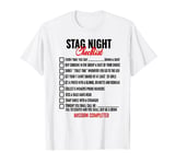 Bachelors Party Checklist Stag Do Party funny games T-Shirt