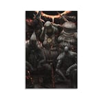 BUJI Dark Souls 3 Figure Video Game Poster Canvas Wall Art Room Decor Gift 16x24inch(40x60cm)