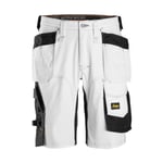 Snickers Workwear AllroundWork, arbetsshorts stretch med hölsterfickor. - Vit/Svart - 062