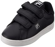 Fila Mixte enfant Crosscourt 2 Nt Velcro Kids Basket, Noir, 34 EU