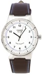 Casio Solar Powered Leather Strap White Dial Analog MTP-RS105L-7B 50M Mens Watch