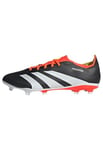 adidas Unisex Predator League Firm Ground Football Boots, Core Black/Cloud White/Solar Red, 7.5 UK