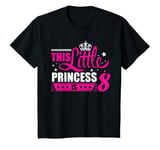 Youth 8th Birthday Apparel For Girls This Little Princess is 8 T-Shirt