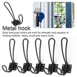 Wall Mount Metal Hanging Door Clothes Hanger Key Holder Coat Hooks Organizer