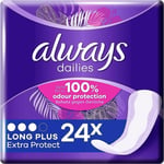 Always Dailies Long Plus Extra Protect Panty Liner Ladies Sanitary Product 24...