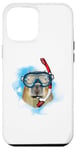 Coque pour iPhone 12 Pro Max Wild animal Rodents Scuba diving mask and with tube Capybara