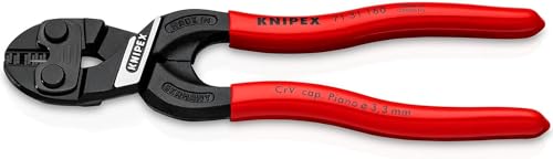 Knipex CoBolt® S Compact Bolt Cutters with recess in the cutting edge black atramentized, plastic coated 160 mm (self-service card/blister) 71 31 160 SB