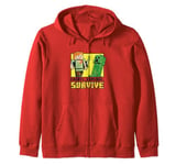 Minecraft Alex & Creeper Create, Explore, Survive Zip Hoodie