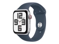 Apple Watch SE (GPS + Cellular) - 2a generation - 44 mm - silveraluminium - smart klocka med sportband - fluoroelastomer - stormbl¨ - bandstorlek: M/