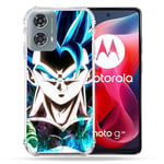 Cokitec Coque Renforcée pour Motorola G24 4G Manga Dragon Ball Gogeta Visage