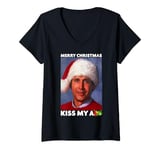 Womens National Lampoon's Christmas Vacation Merry Kiss V-Neck T-Shirt