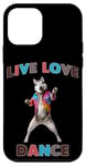 Coque pour iPhone 12 mini Live Love Dance Husky, expression amusante et vibrante