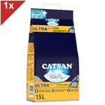 CATSAN Ultra Litière minérale agglomérante pour chat 1 sac de 15L