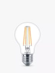 Philips 7W ES LED Classic Filament Bulbs, Warm White, Non Dimmable, Pack of 6