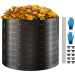 Vevor - Composteur de Jardin 1000 l Bac a Compost Exterieur Extensible en pehd Diametre 106,68 cm​​ Facile a Installer Grande Capacite pour Collecte