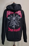 John Richmond Rock Gods Logo Zip-up Hoodie Sweatshirt Black Large uk 42 eu 52