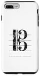 Coque pour iPhone 7 Plus/8 Plus Clef de Ténor (Noir Ancien) Trombone, Violoncello, Cello