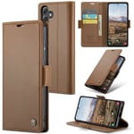 Samsung Galaxy A35 5G      Pu Wallet Case    [Brown]